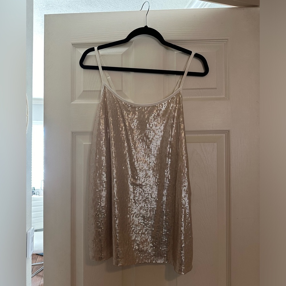 Sequin gold cami